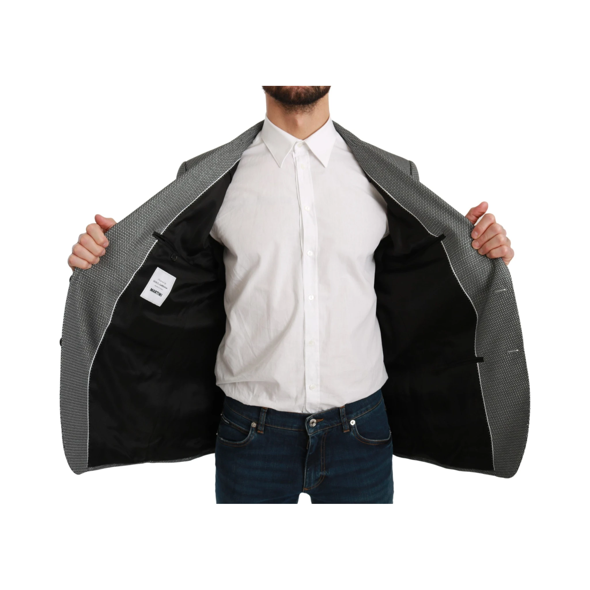 Gray Slim Fit Formal MARTINI Blazer