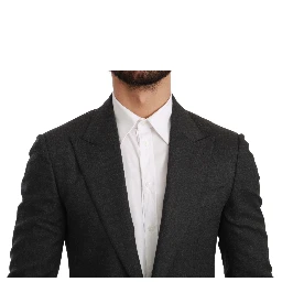 Gray NAPOLI Slim Fit Jacket Wool Blazer