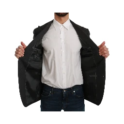 Gray NAPOLI Slim Fit Jacket Wool Blazer