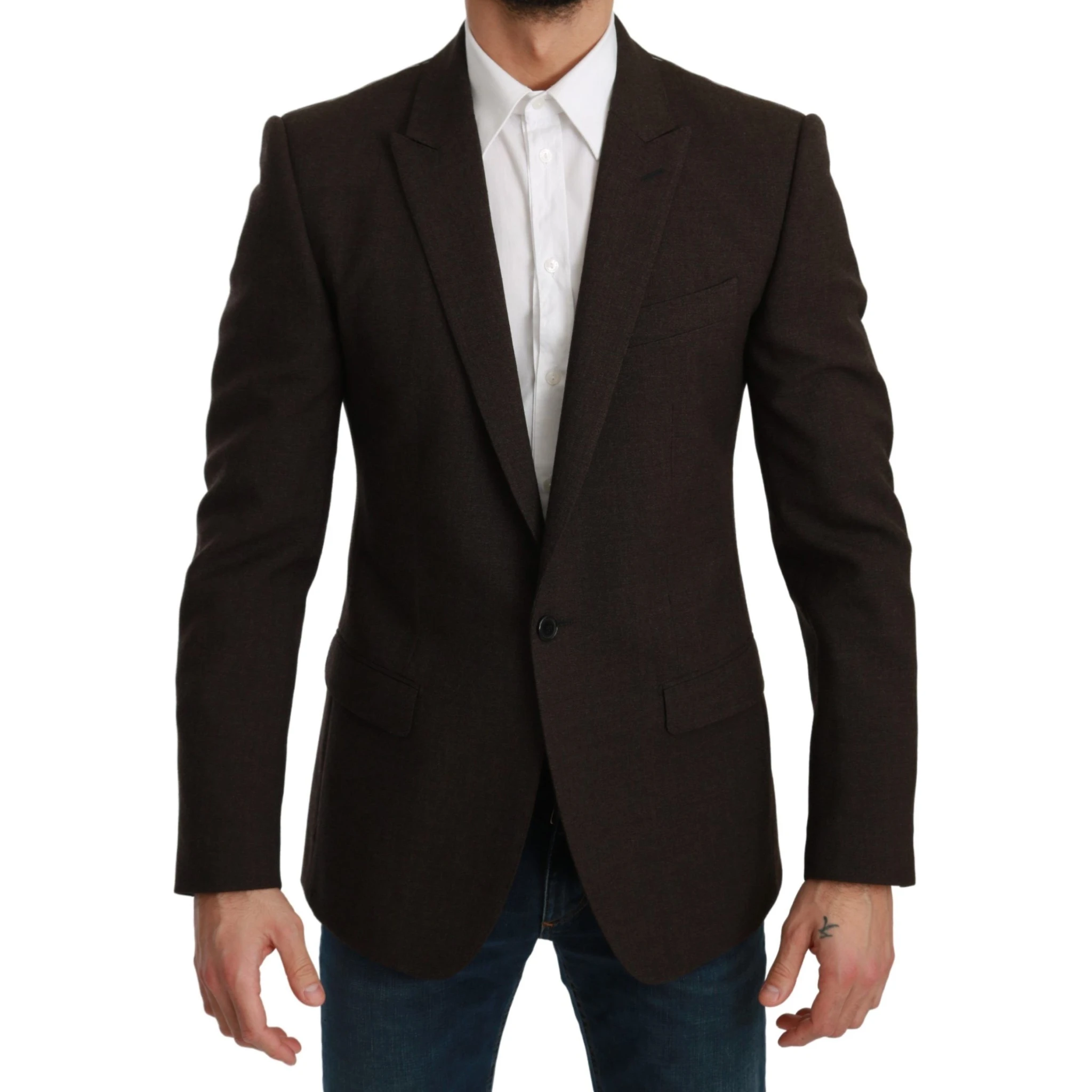 Brown Slim Fit Coat Jacket MARTINI Blazer