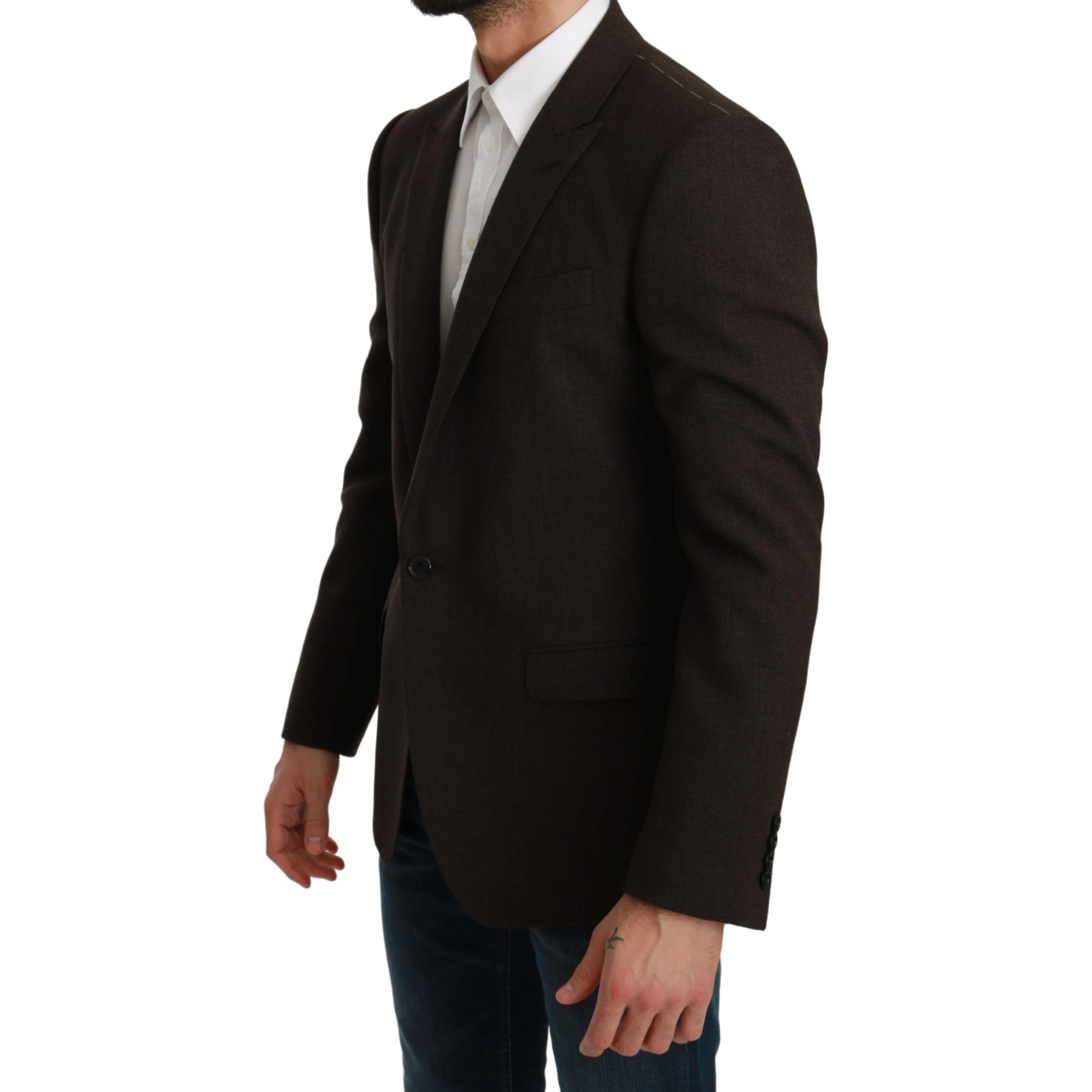 Brown Slim Fit Coat Jacket MARTINI Blazer