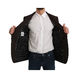 Brown Slim Fit Coat Jacket MARTINI Blazer