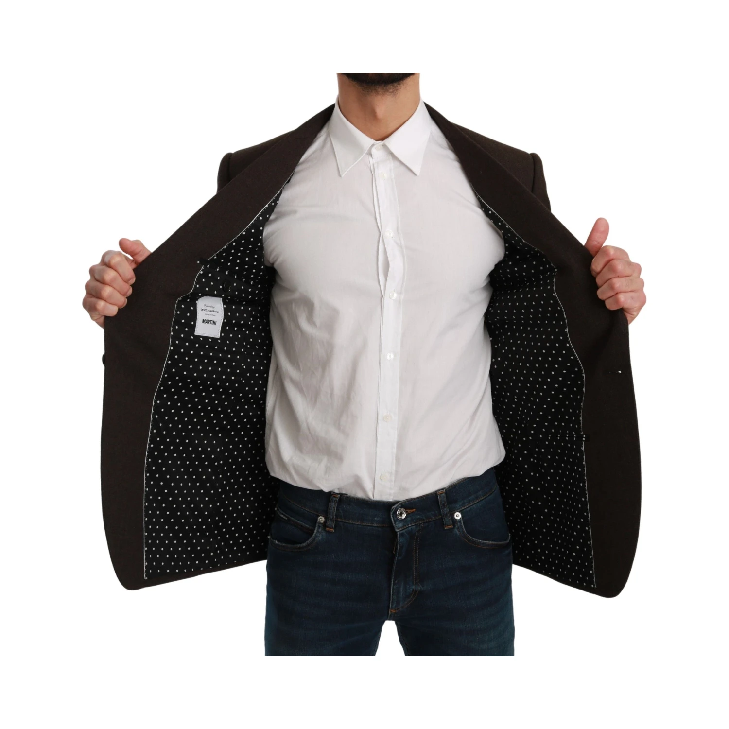 Brown Slim Fit Coat Jacket MARTINI Blazer