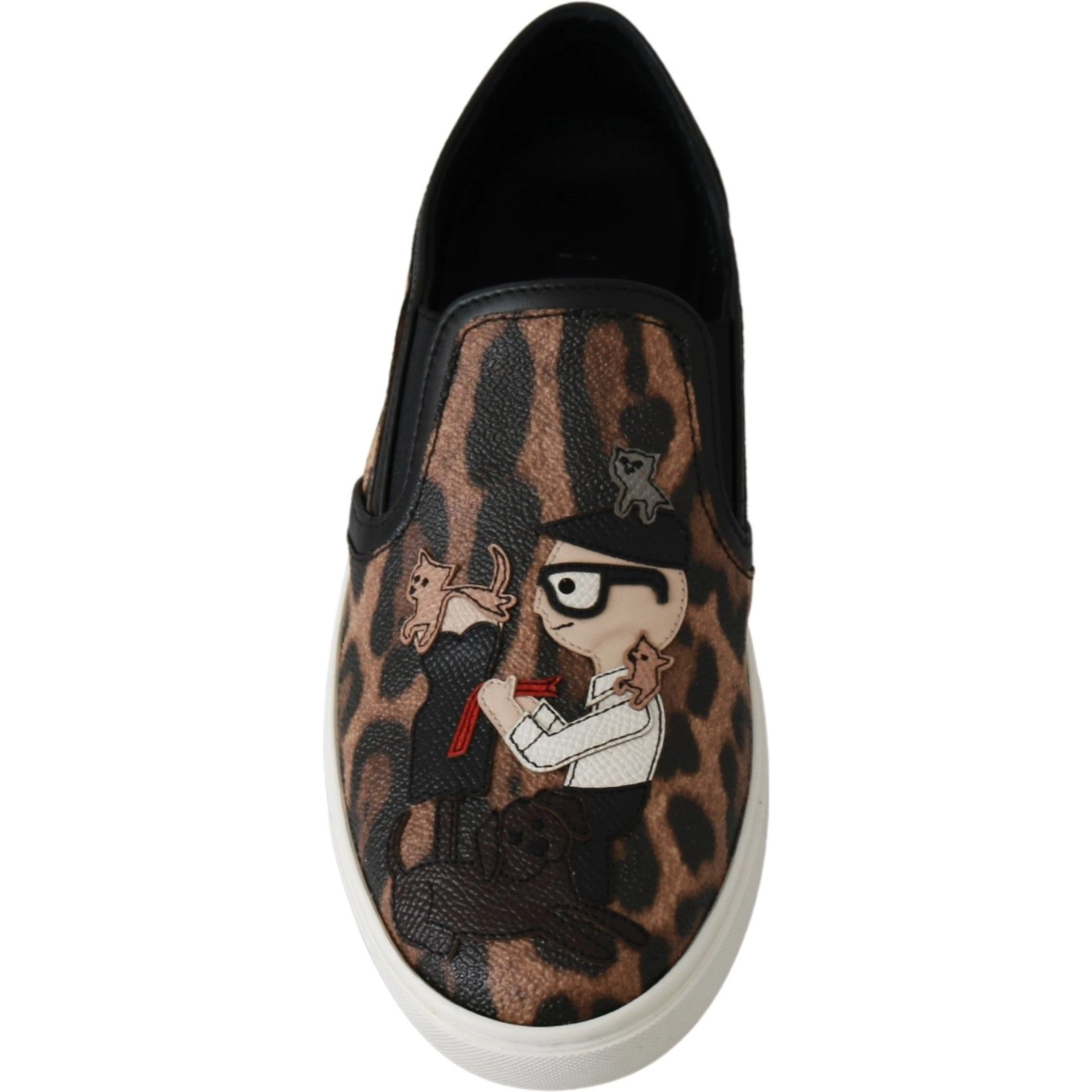Leather Leopard #dgfamily Loafers Shoes