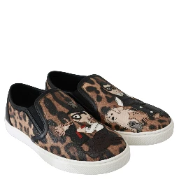 Leather Leopard #dgfamily Loafers Shoes
