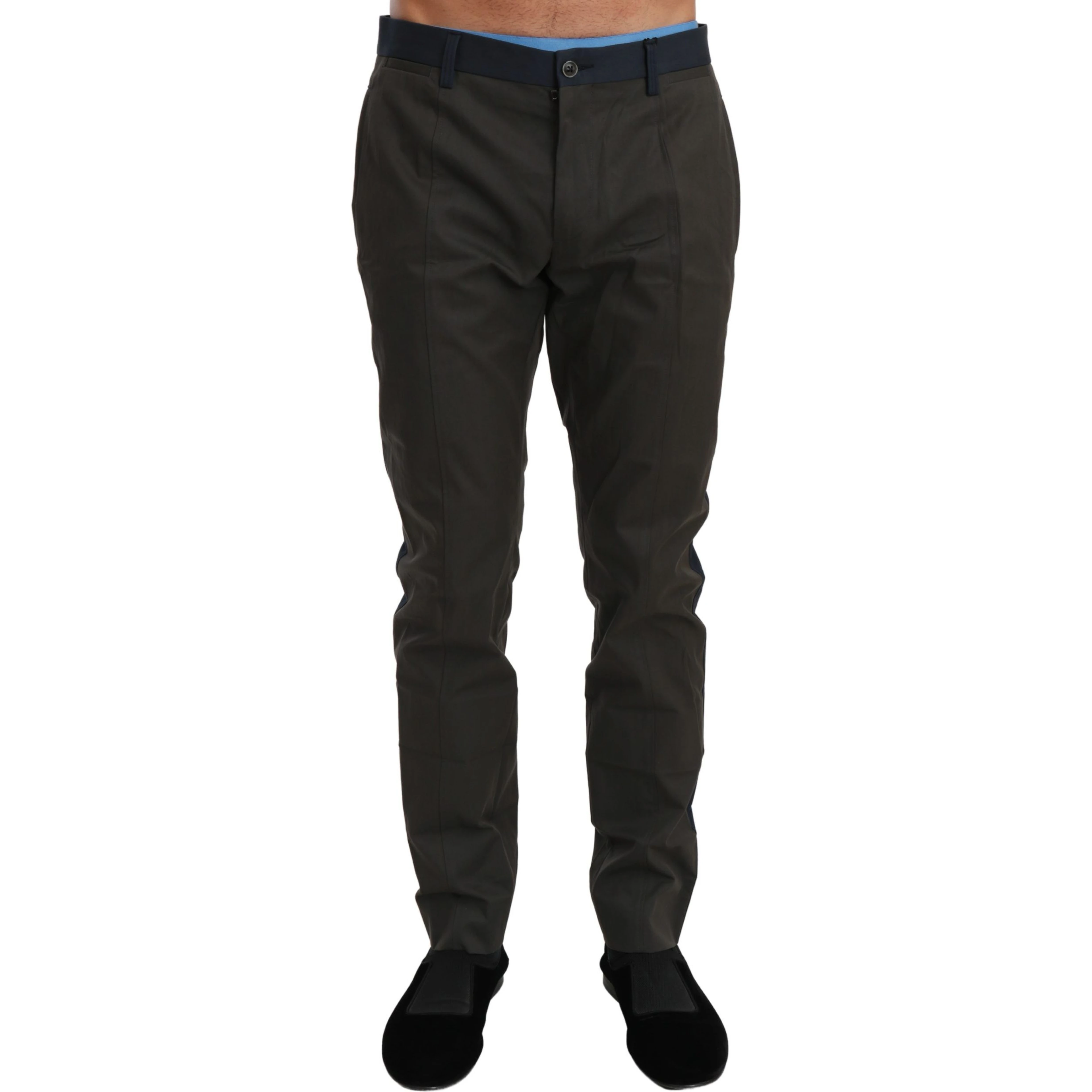 Blue Gray Stripes Trouser Cotton Pants