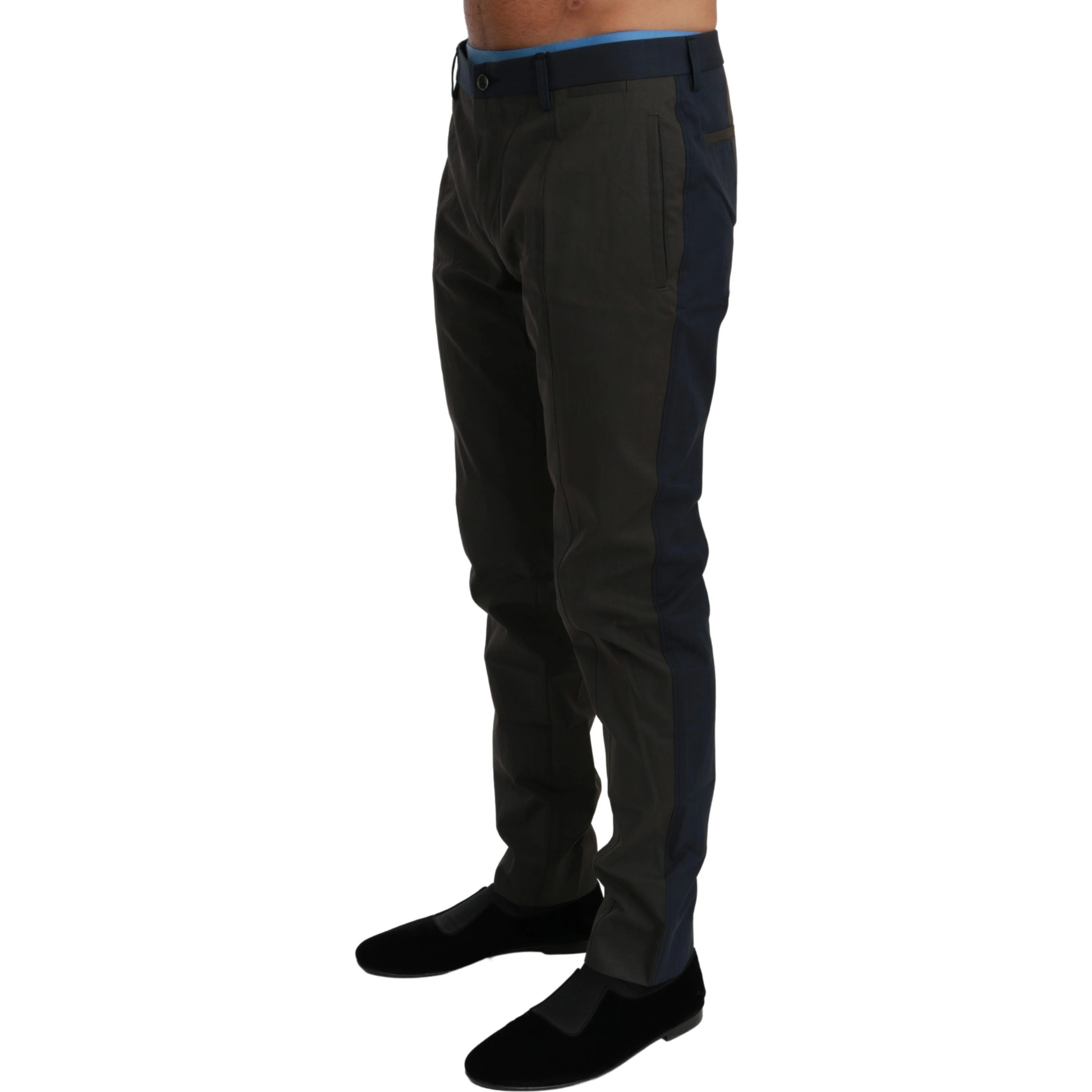 Blue Gray Stripes Trouser Cotton Pants