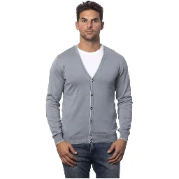 Gray Cotton Cardigan