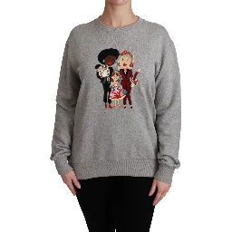 Gray #dgfamily Cotton Pullover Sweater