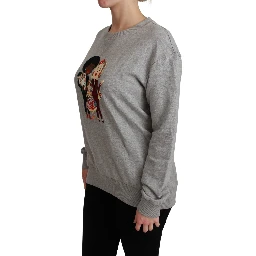 Gray #dgfamily Cotton Pullover Sweater