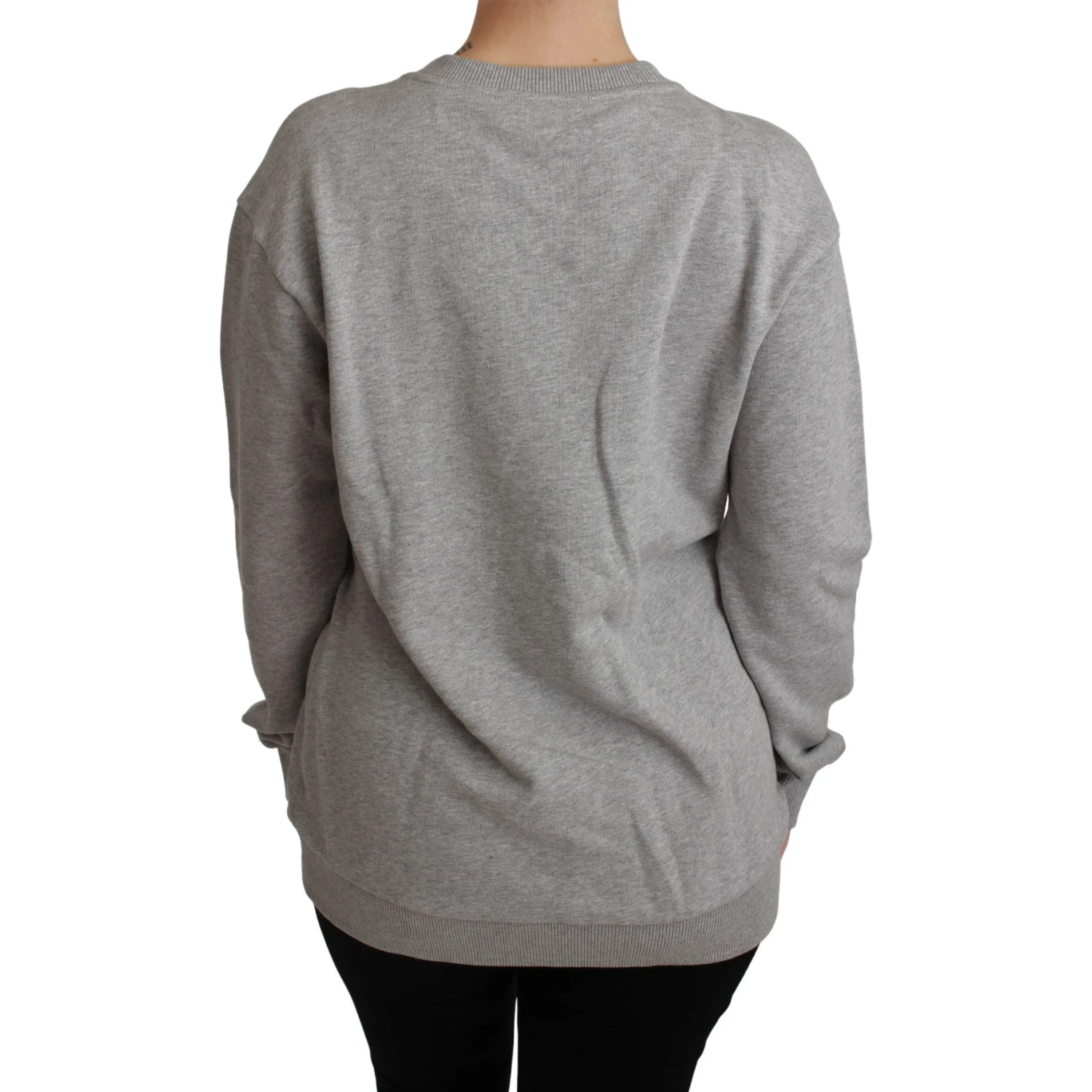 Gray #dgfamily Cotton Pullover Sweater
