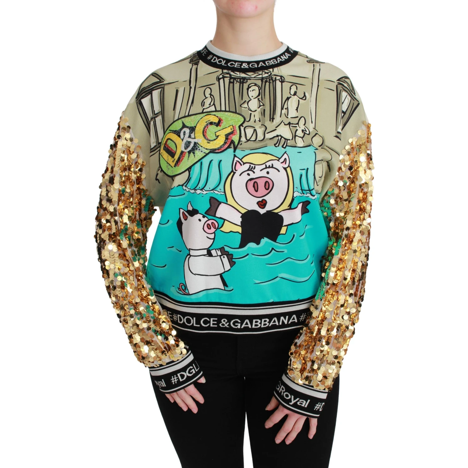 Year of the Pig Sequined Top Sweater
