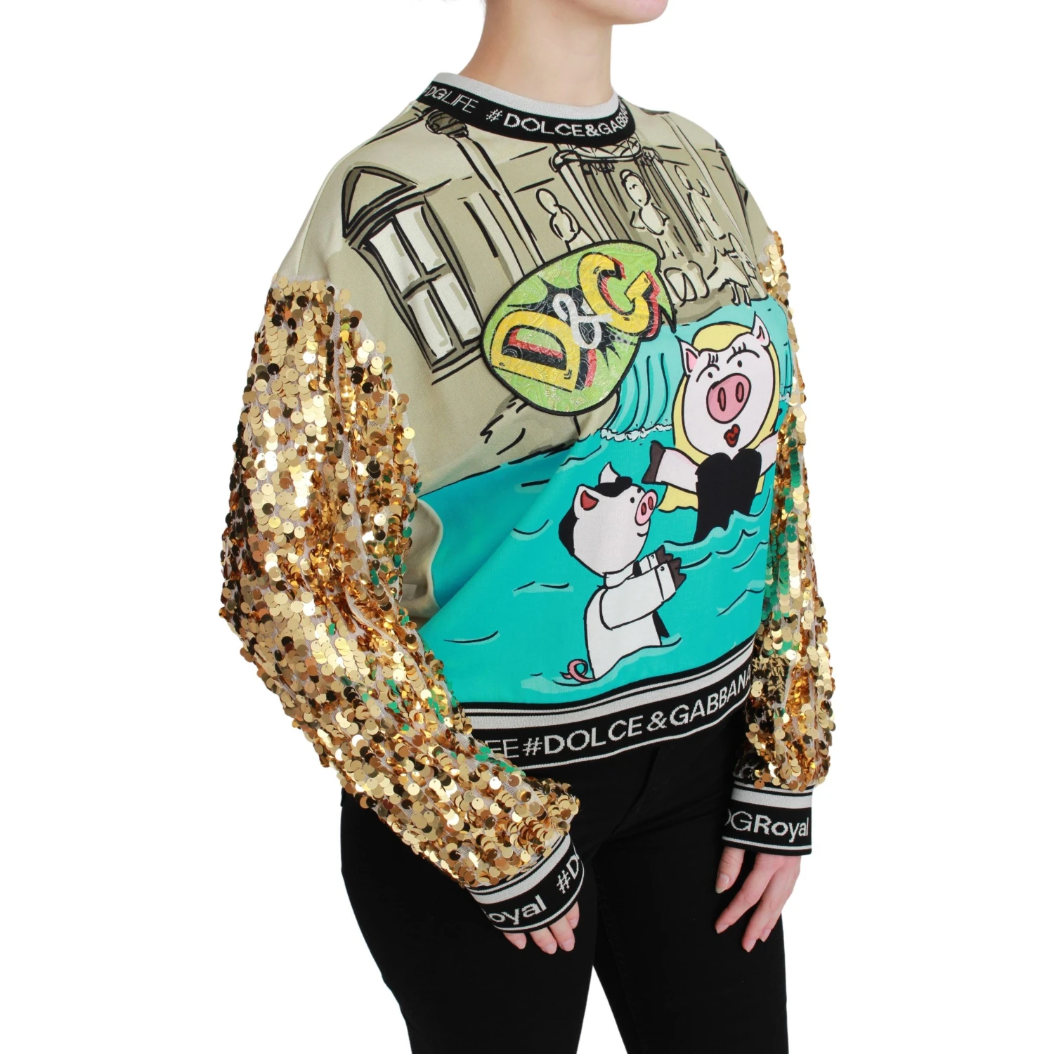 Year of the Pig Sequined Top Sweater