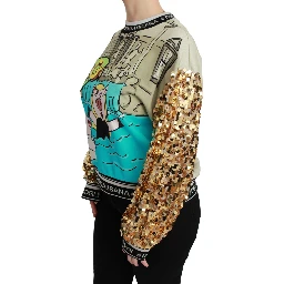 Year of the Pig Sequined Top  Sweater