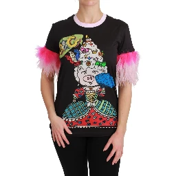 Black YEAR OF THE PIG Top Cotton  T-shirt