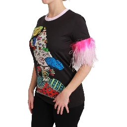 Black YEAR OF THE PIG Top Cotton  T-shirt