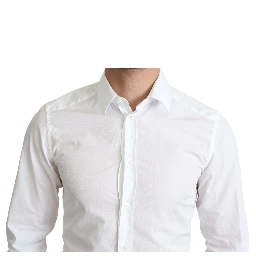 White Cotton Long Sleeves Men Formal Shirt