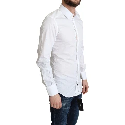 White Cotton Long Sleeves Men Formal Shirt