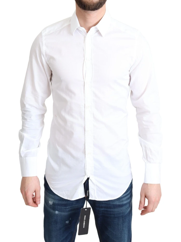 White Cotton Long Sleeves Formal Shirt