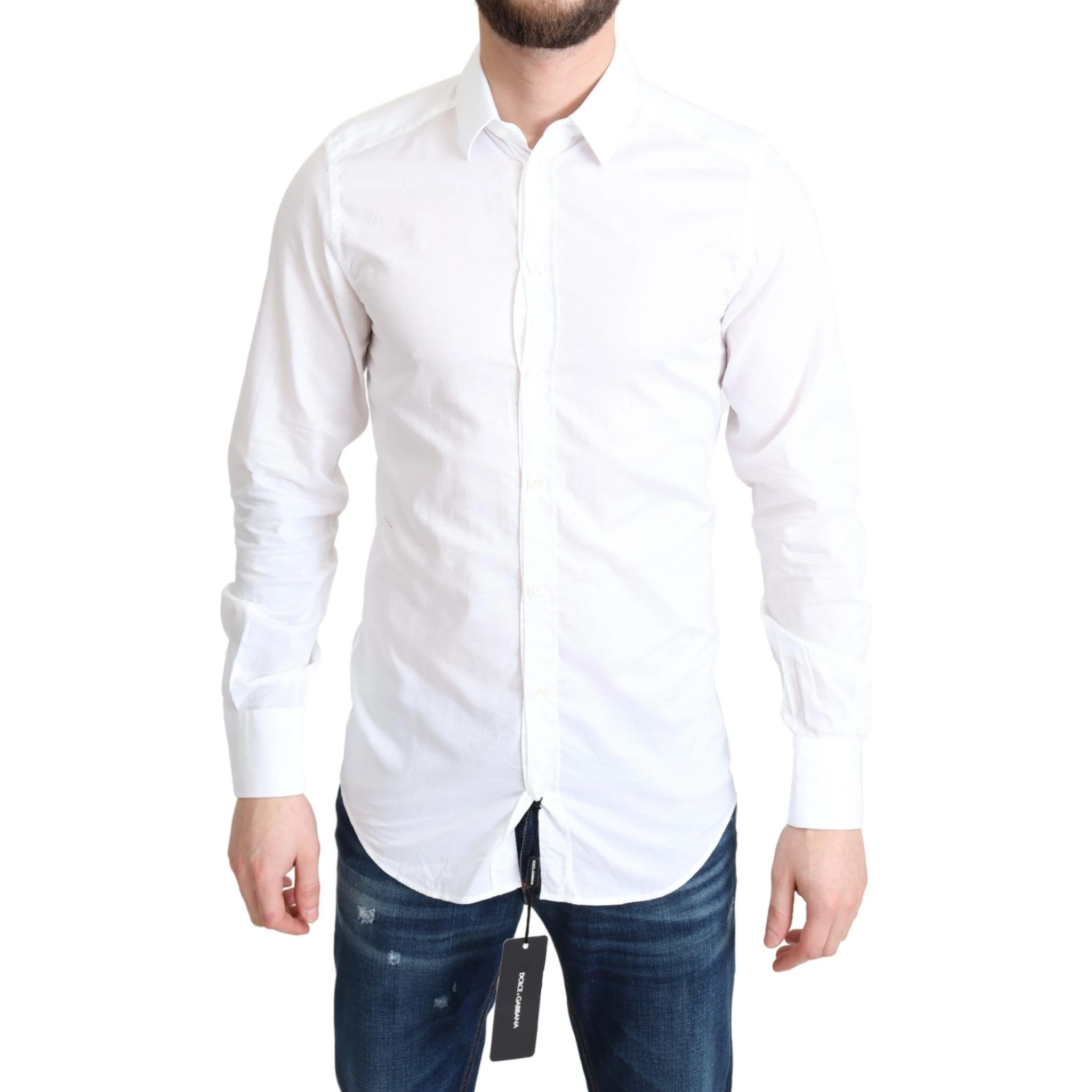White Cotton Long Sleeves Formal Shirt