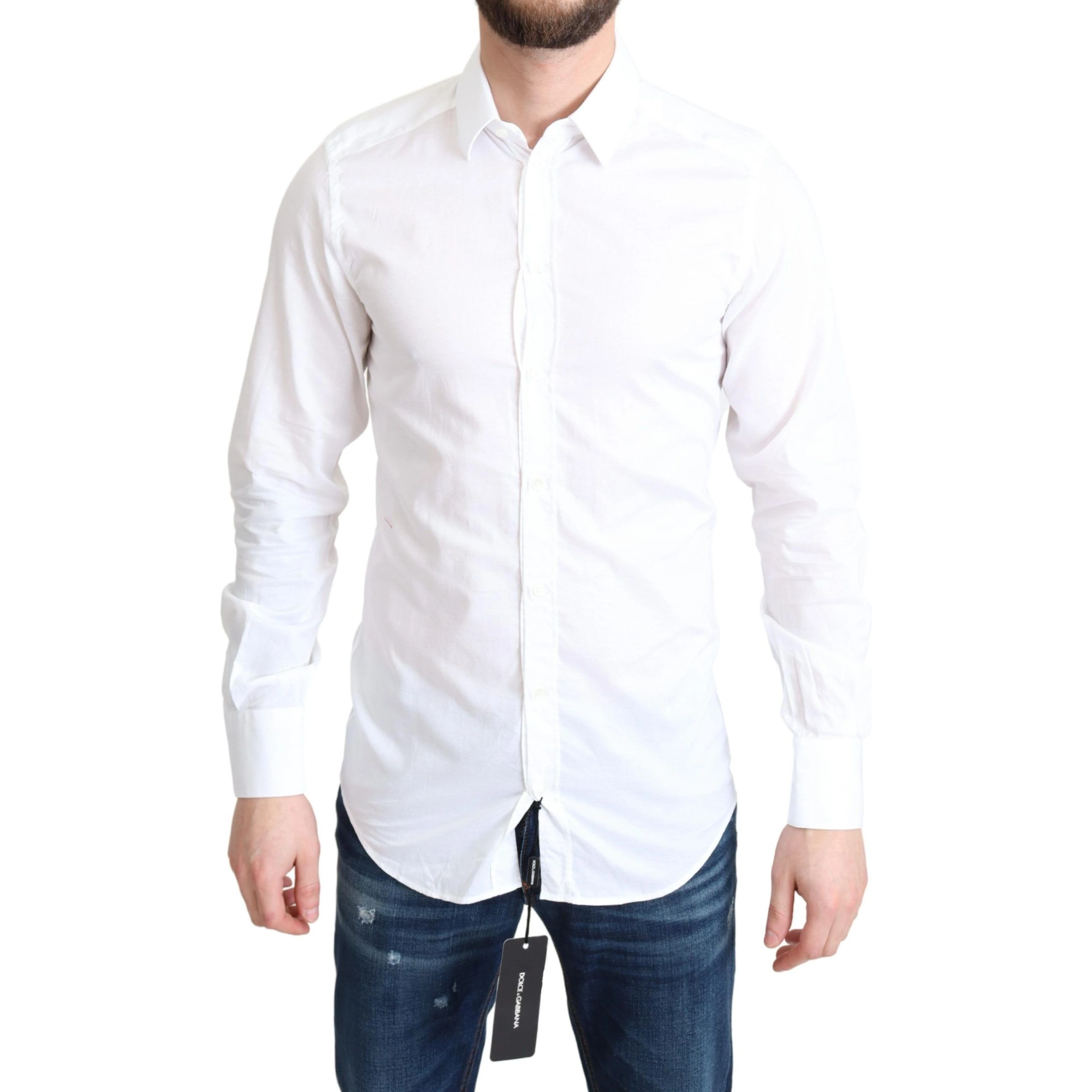White Cotton Long Sleeves Formal Shirt
