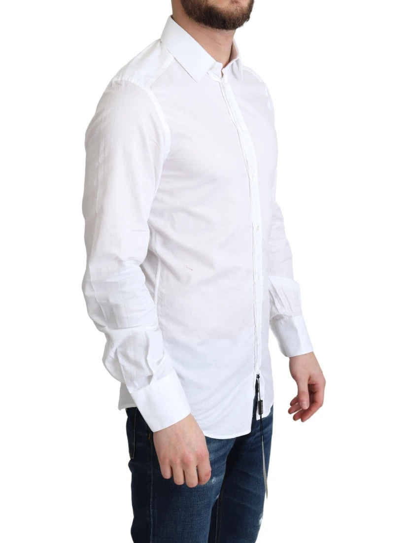 White Cotton Long Sleeves Formal Shirt
