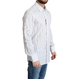 White Stripes Cotton Formal Dress Shirt