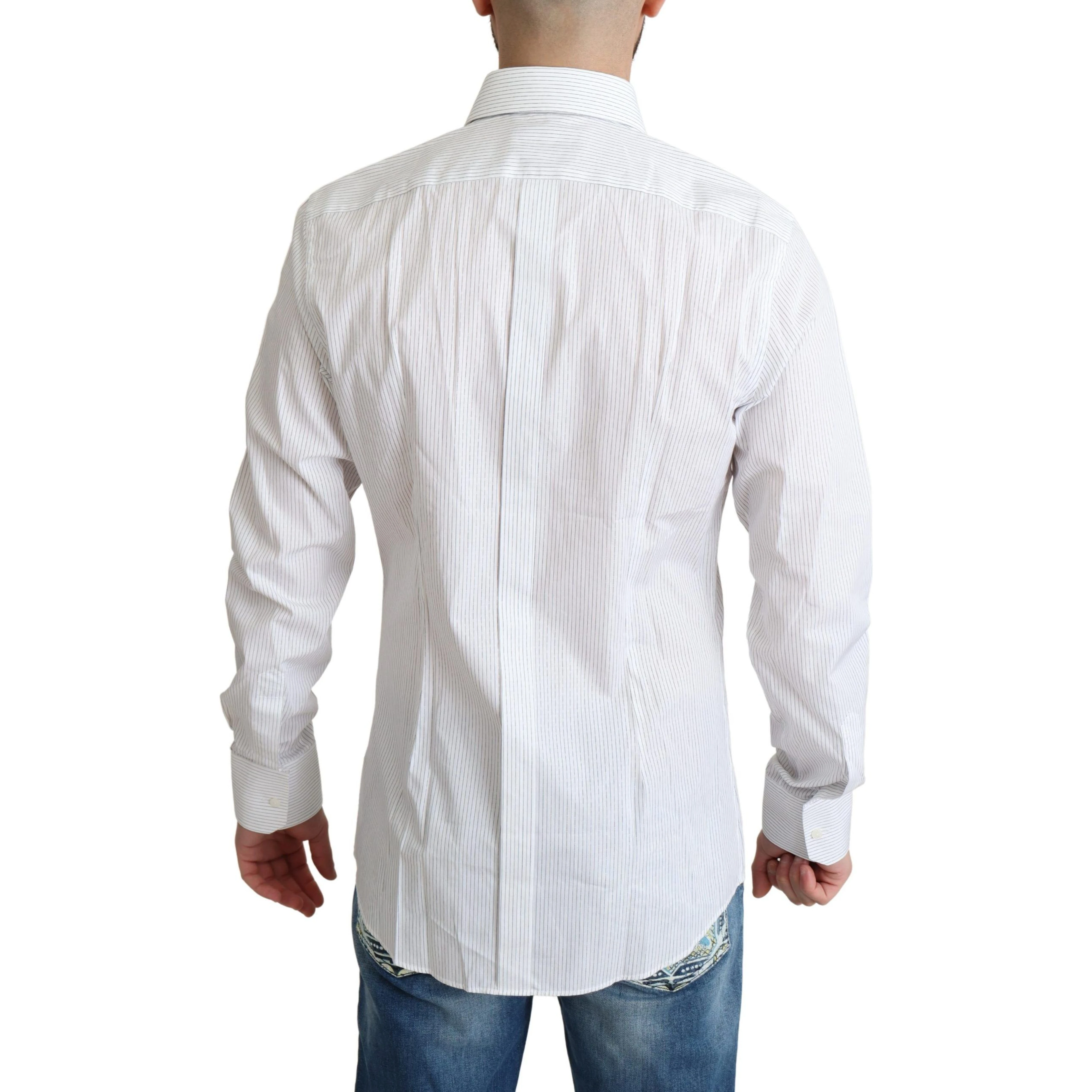 White Stripes Cotton Formal Dress Shirt