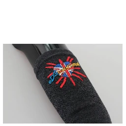 Gray #DGLovesLondon Embroidered Virgin Wool Gloves