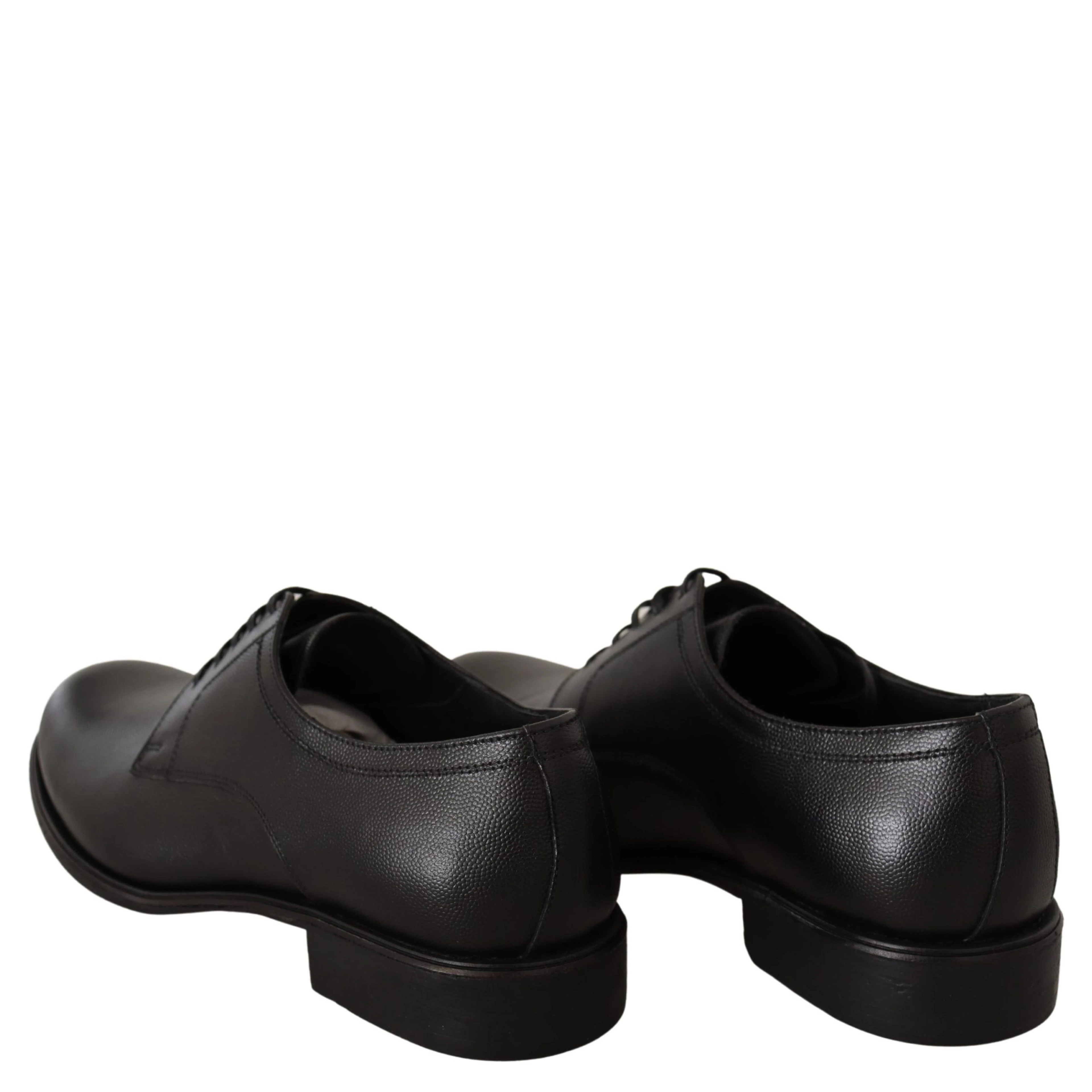 Black Leather Lace Up Mens Formal Derby Shoes