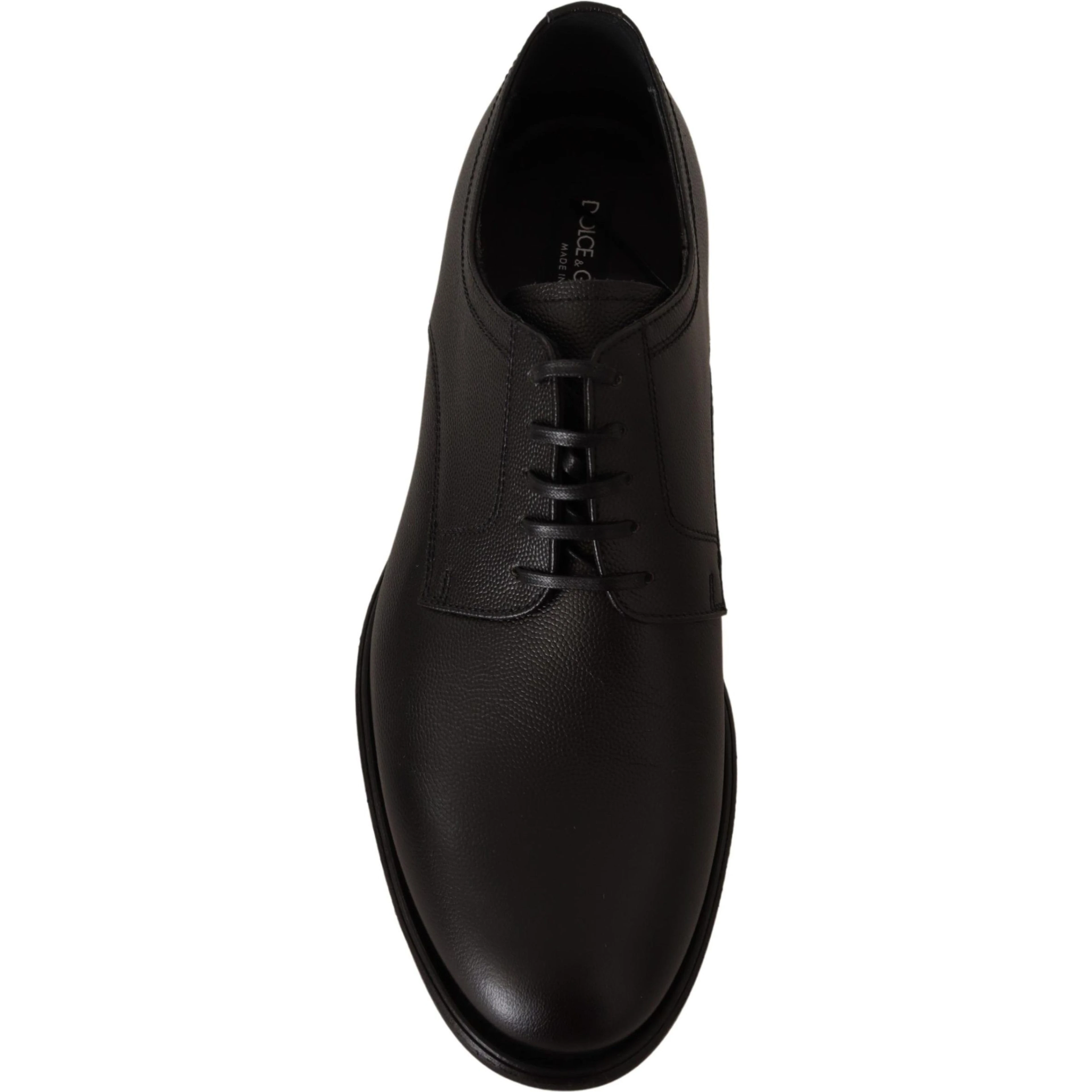 Black Leather Lace Up Mens Formal Derby Shoes