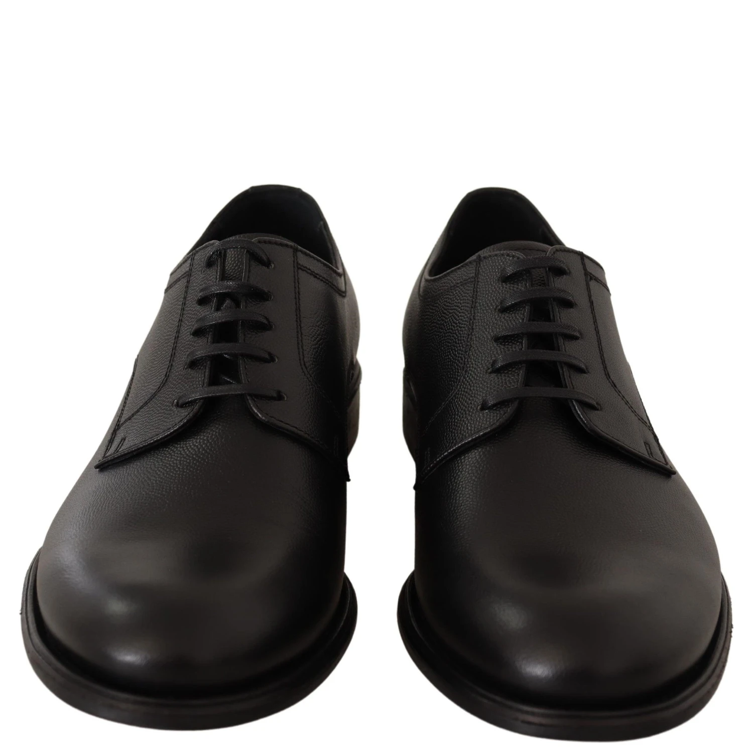 Black Leather Lace Up Mens Formal Derby Shoes