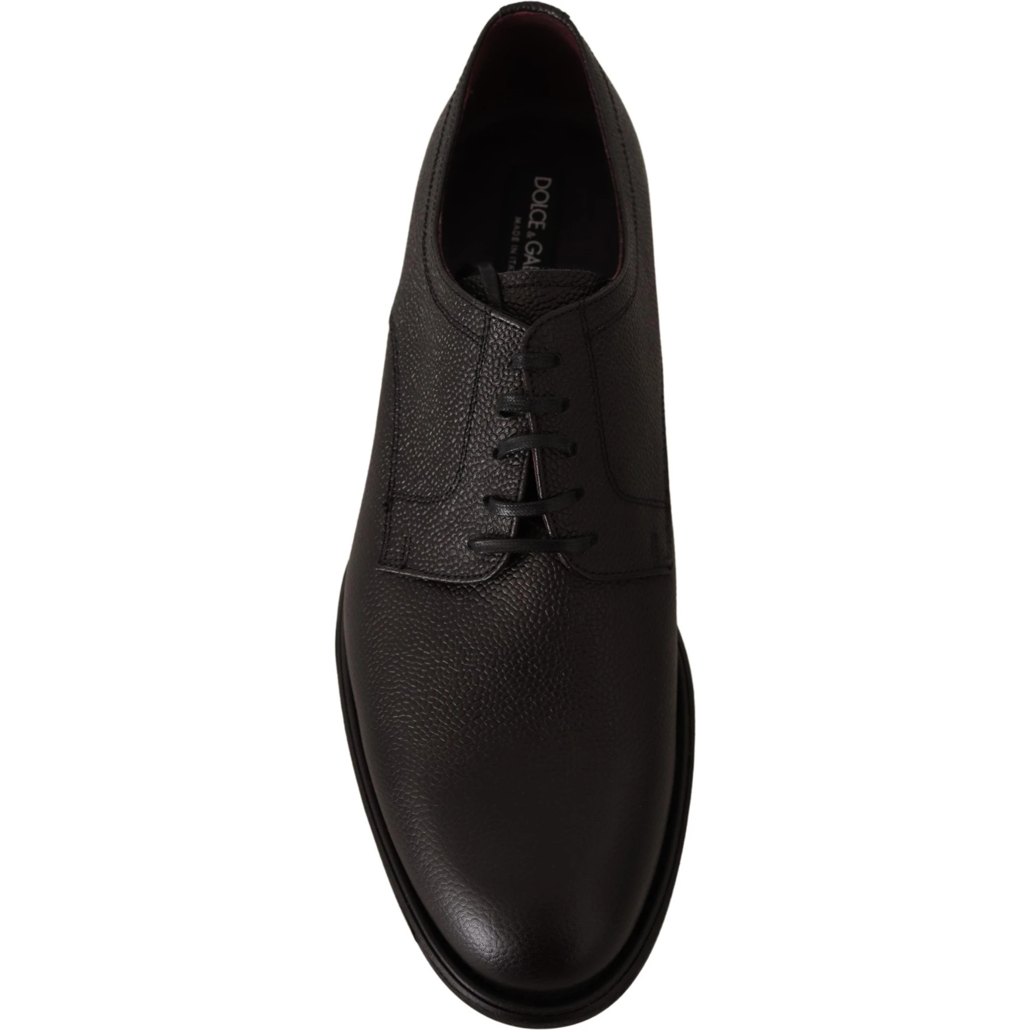 Black Leather Lace Up Mens Formal Derby Shoes