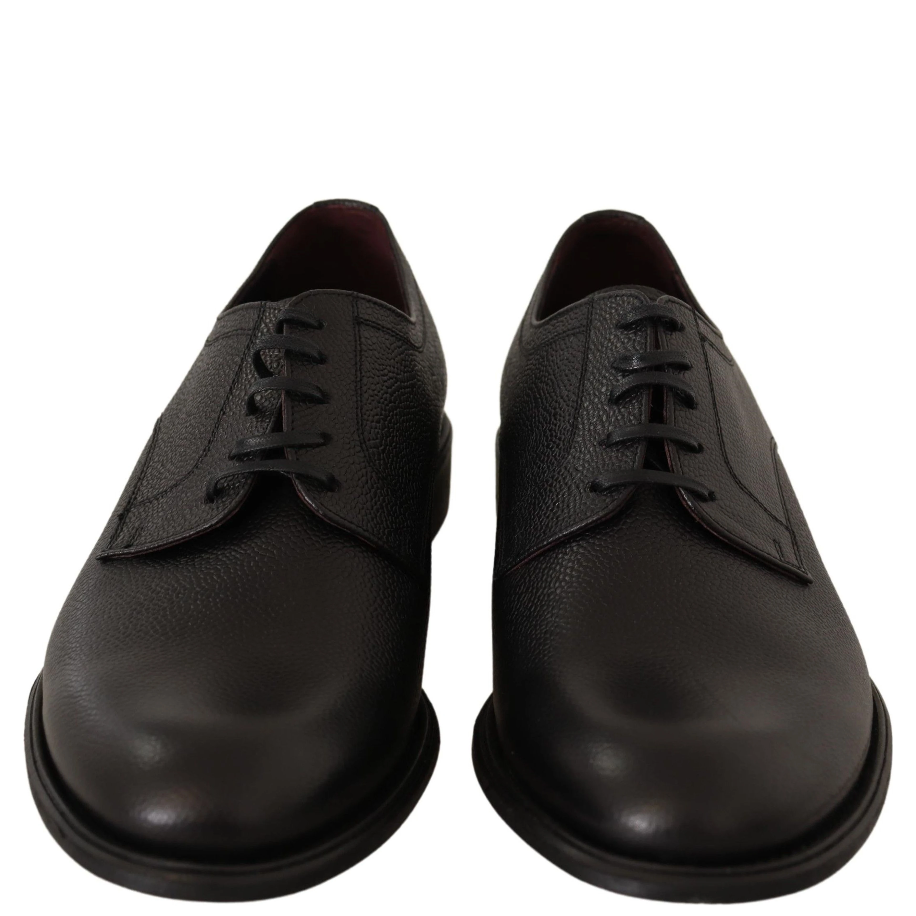 Black Leather Lace Up Mens Formal Derby Shoes
