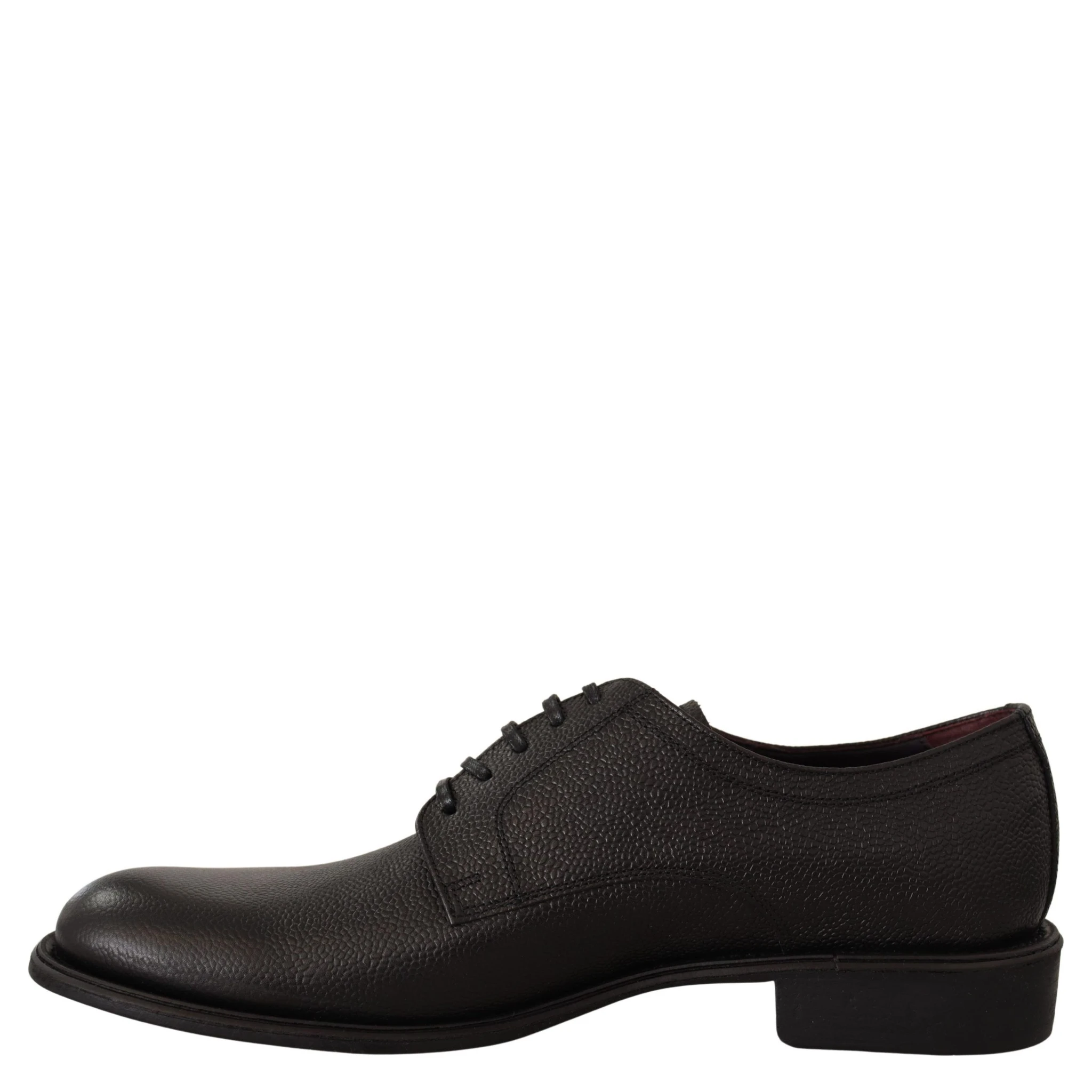 Black Leather Lace Up Mens Formal Derby Shoes