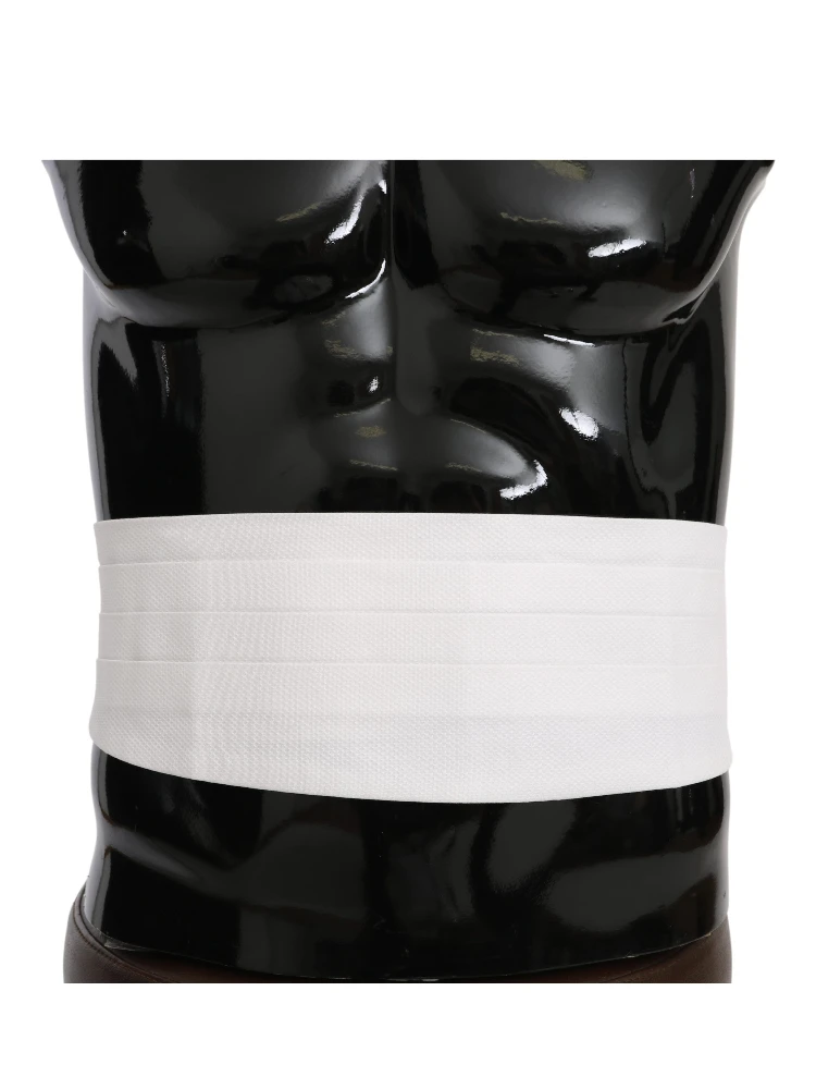 White Men Waist Belt Cotton Cummerbund