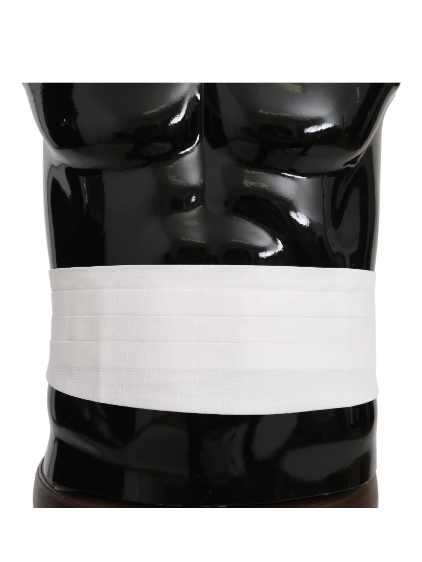 White Men Waist Belt Cotton Cummerbund