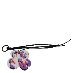 White Leather Butterfly Logo Keyring C'N'C Keychain