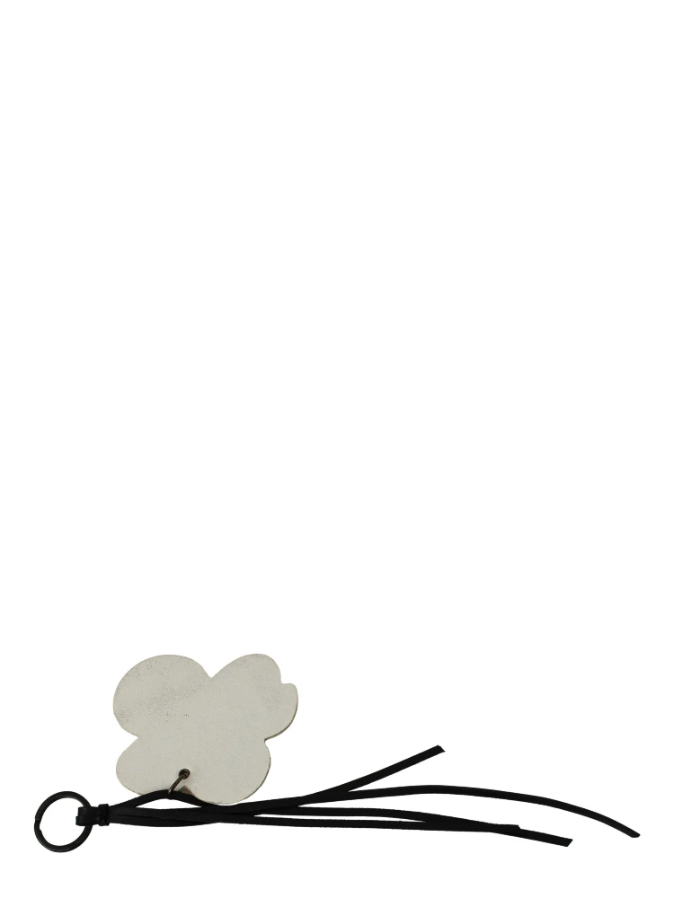 White Leather Butterfly Logo Keyring C'N'C Keychain alternative