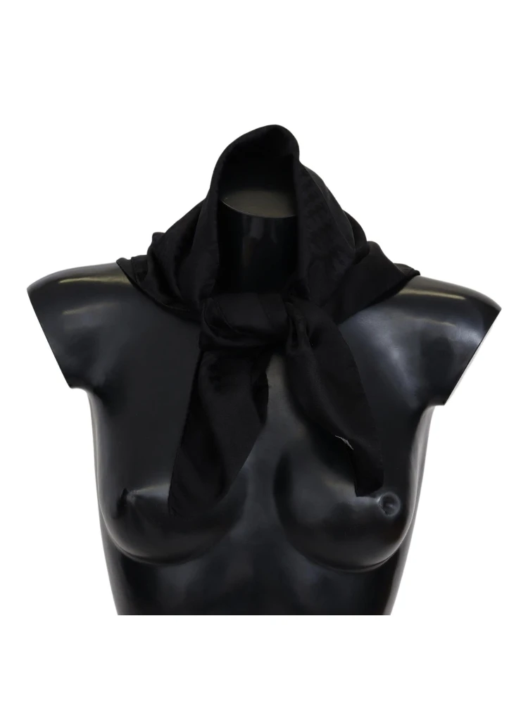 Black Wool Knit Unisex Neck Wrap Shawl Scarf