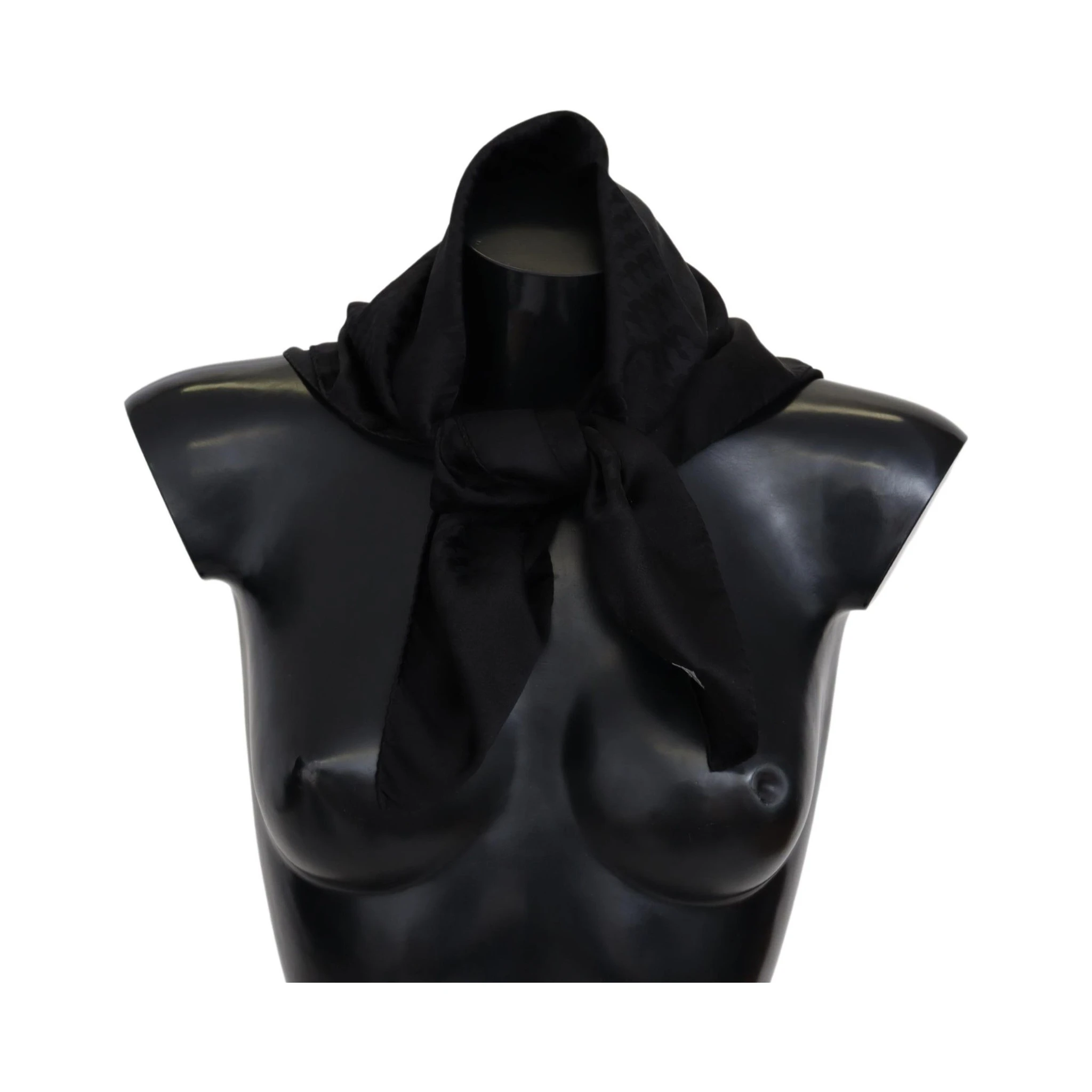 Black Wool Knit Unisex Neck Wrap Shawl Scarf