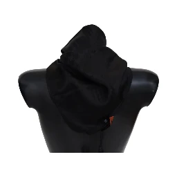 Black Wool Knit Unisex Neck Wrap Shawl Scarf