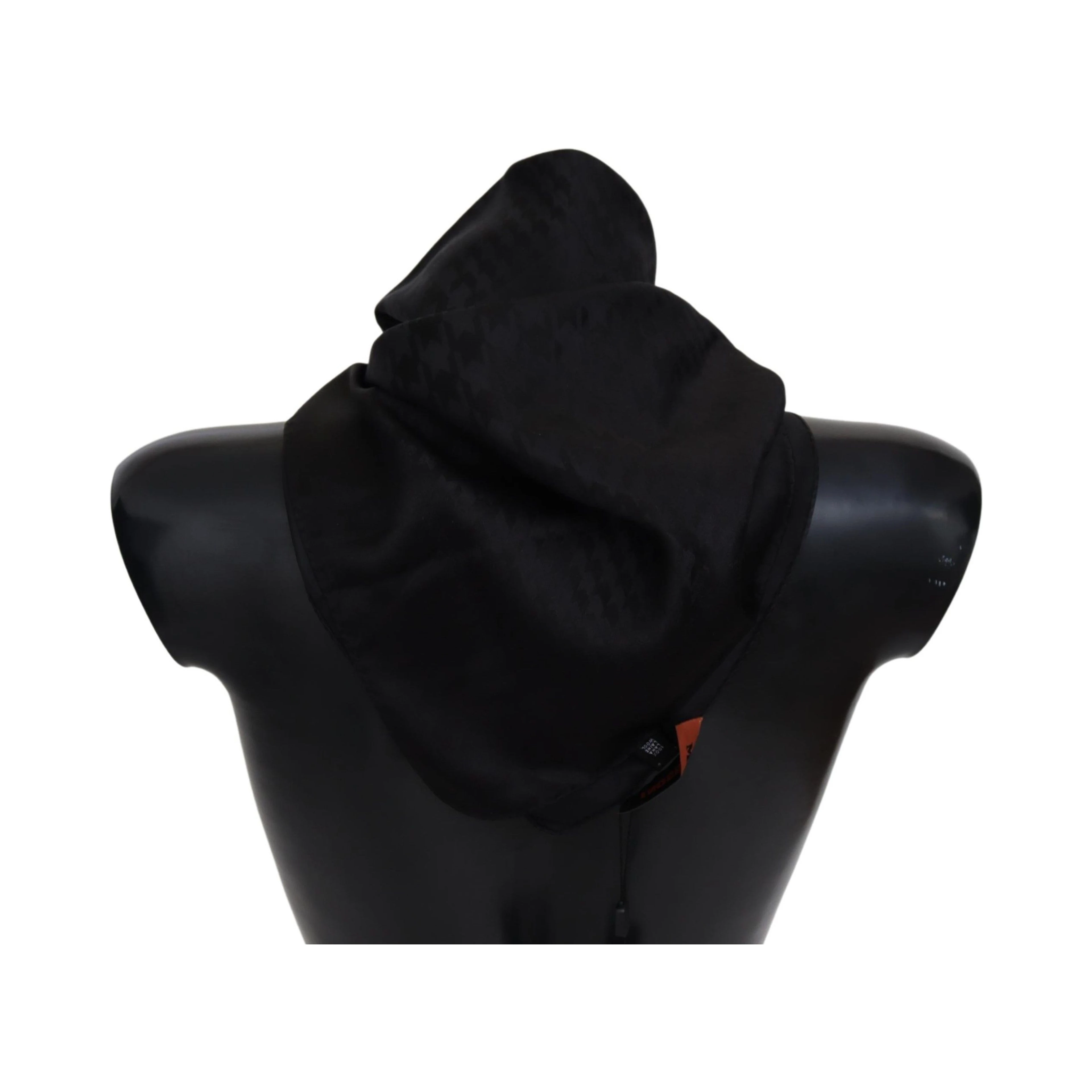 Black Wool Knit Unisex Neck Wrap Shawl Scarf