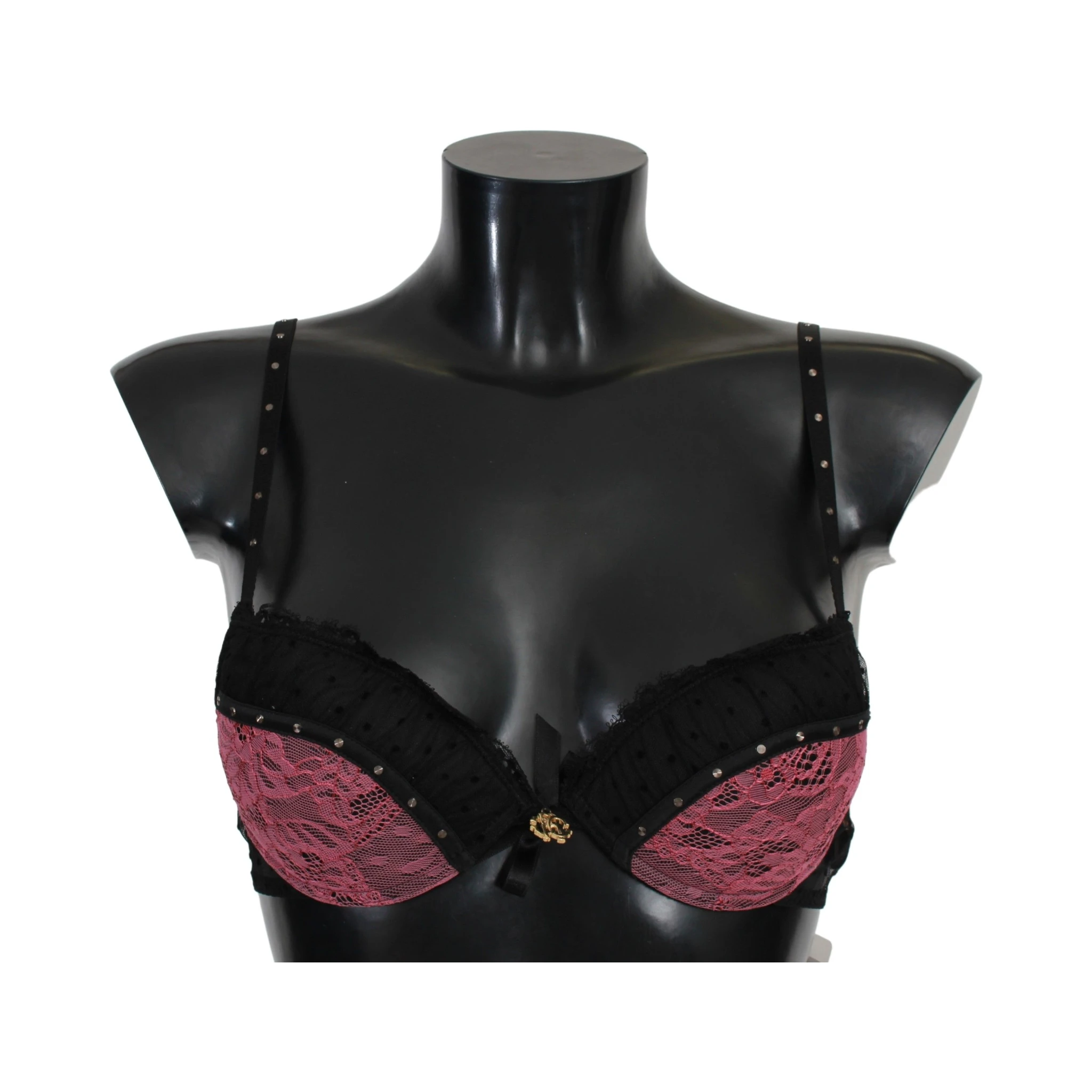 Black Pink Lace Push Up Bra Underwear
