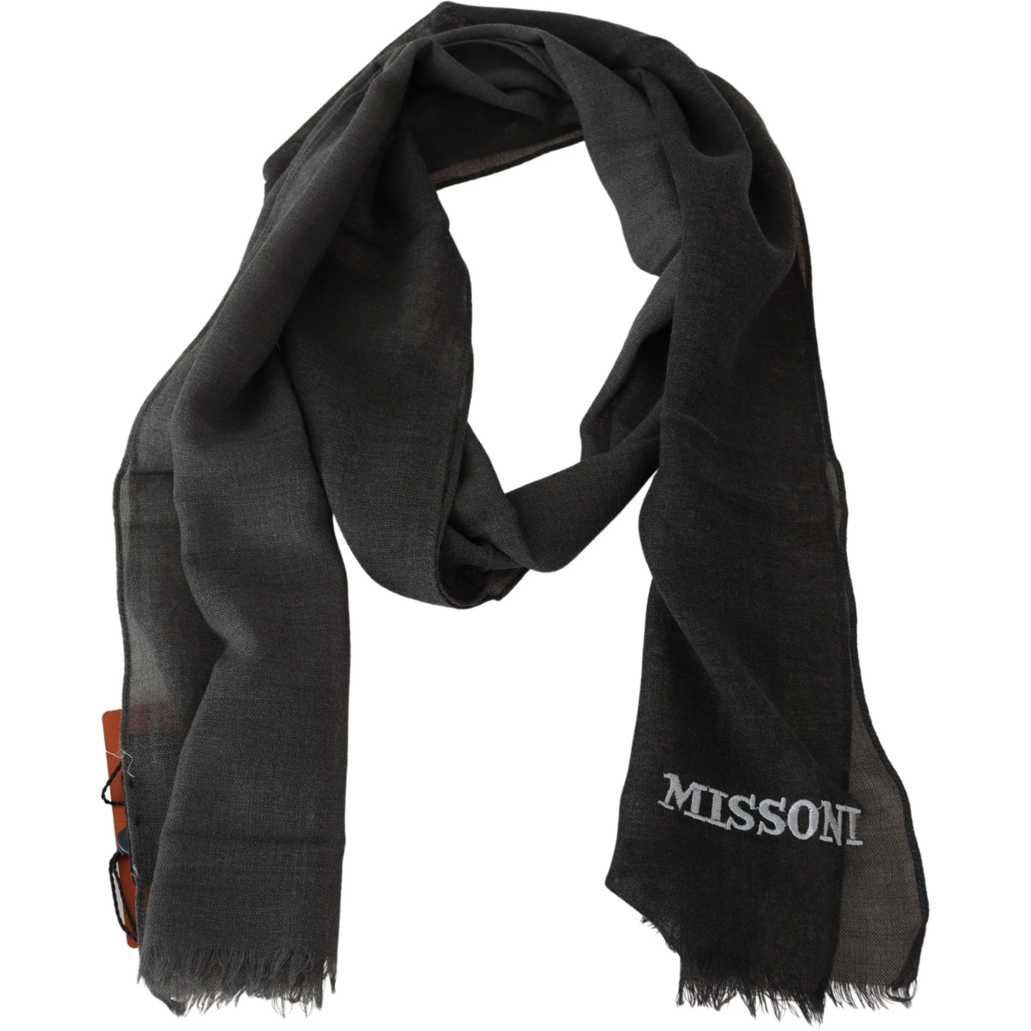 Black 100% Wool Unisex Neck Wrap Scarf