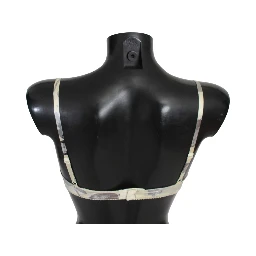 Beige Gray Lace Balconcino Bra Underwear