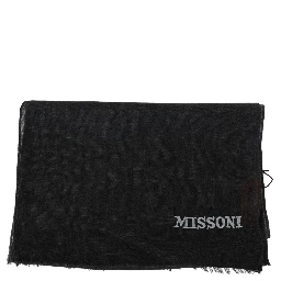 Black 100% Wool Unisex Neck Wrap Scarf