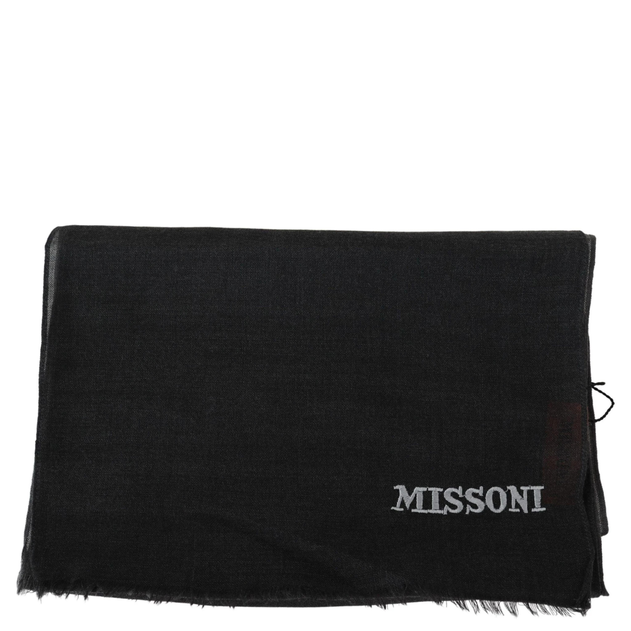 Black 100% Wool Unisex Neck Wrap Scarf