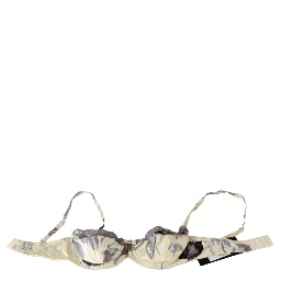 Beige Gray Lace Balconcino Bra Underwear