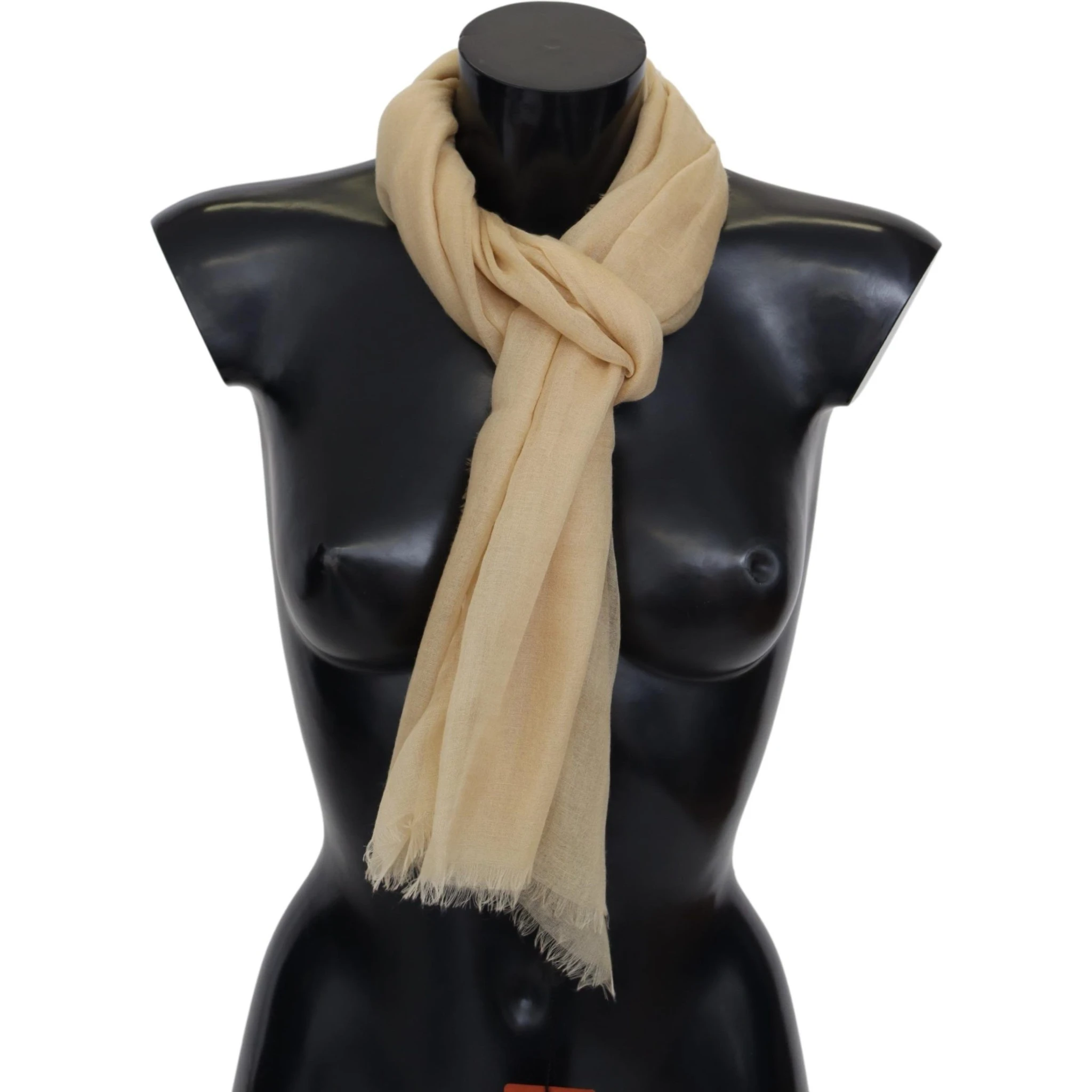 Beige Cashmere Unisex Neck Scarf